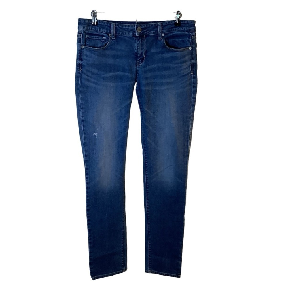 American Eagle Skinny Stretch Women’s Denim Distressed Stg Leg Jeans. Sz 12 Long